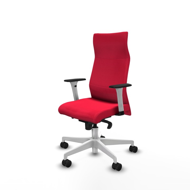 Piqueras y Crespo Albacete dirección sincro bali rojo brazos 1D blancos base blanca ruedas 65 nailon