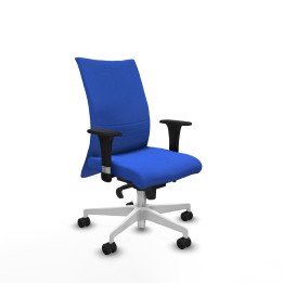 Piqueras y Crespo Albacete confidente sincro bali azul brazos 1D base blanca ruedas 65 mm nailon