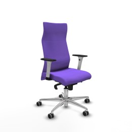 Piqueras y Crespo Albacete dirección sincro bali lila brazos 1D blancos base aluminio ruedas 65 engomadas