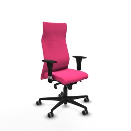 Piqueras y Crespo Albacete XL sincro similpiel rosa brazos 1D base nailon ruedas 65mm engomadas