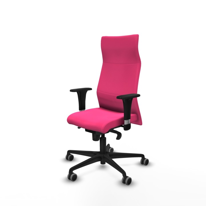 Piqueras y Crespo Albacete XL sincro similpiel rosa brazos 1D base nailon ruedas 65mm engomadas
