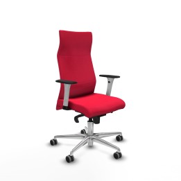 Piqueras y Crespo Albacete dirección sincro bali rojo brazos 1D blancos base aluminio ruedas 65 engomadas
