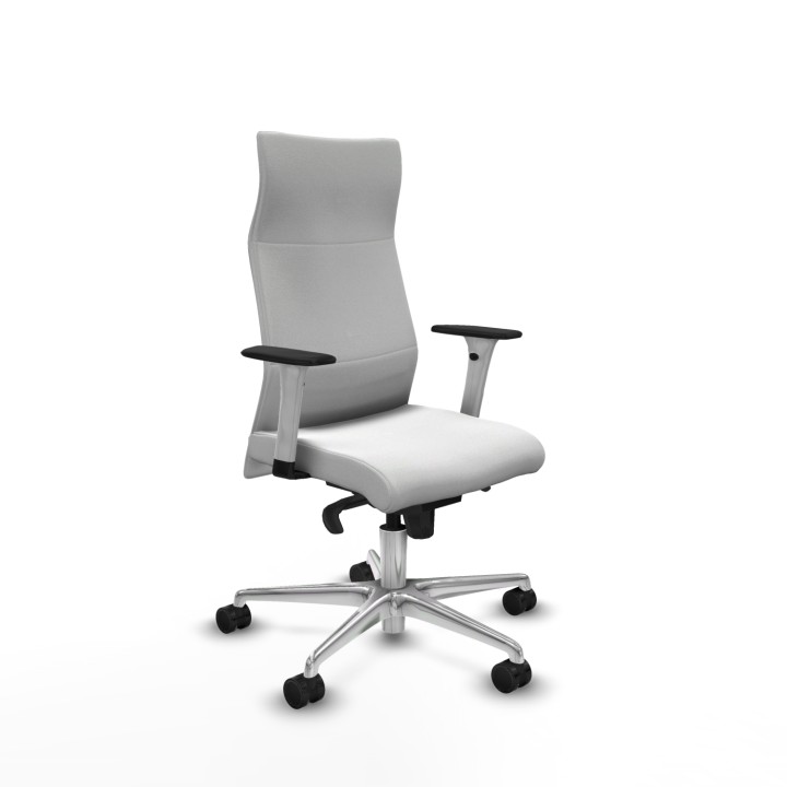 Piqueras y Crespo Albacete dirección sincro bali blanco brazos 1D blancos base aluminio ruedas 65 nailon