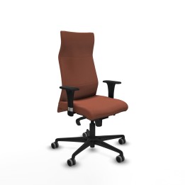 Piqueras y Crespo Albacete XL sincro bali marrón brazos 1D base nailon ruedas 65mm engomadas