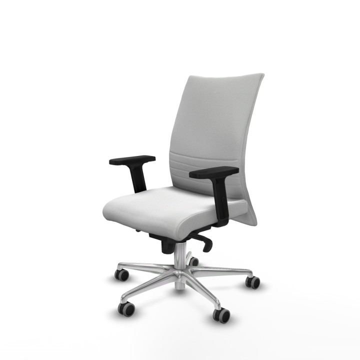 Piqueras y Crespo Albacete confidente sincro bali blanco brazos 2D base aluminio ruedas 65mm engomadas