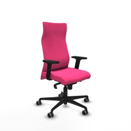 Piqueras y Crespo Albacete dirección sincro similpiel rosa brazos 2D base nailon ruedas 65 engomadas
