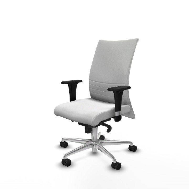 Piqueras y Crespo Albacete confidente sincro bali blanco brazos 1D base aluminio ruedas 65 mm nailon