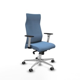 Piqueras y Crespo Albacete dirección sincro bali azul cielo brazos 1D blancos base aluminio ruedas 65 engomadas