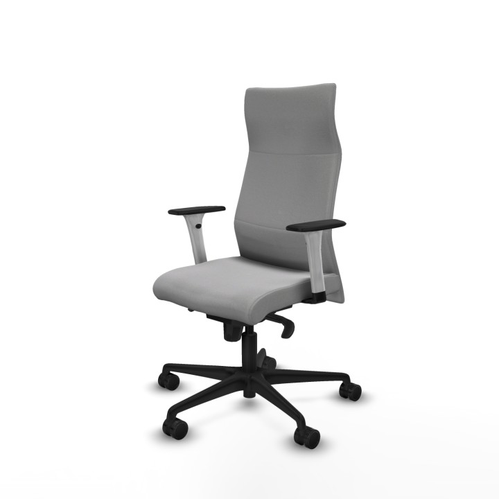 Piqueras y Crespo Albacete dirección sincro bali gris claro brazos 1D blancos base nailon ruedas 65 nailon