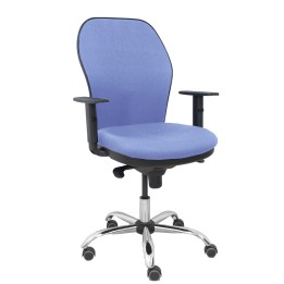 Piqueras y Crespo Silla Jorquera respaldo bali azul claro asiento bali azul claro base cromada y ruedas parqu