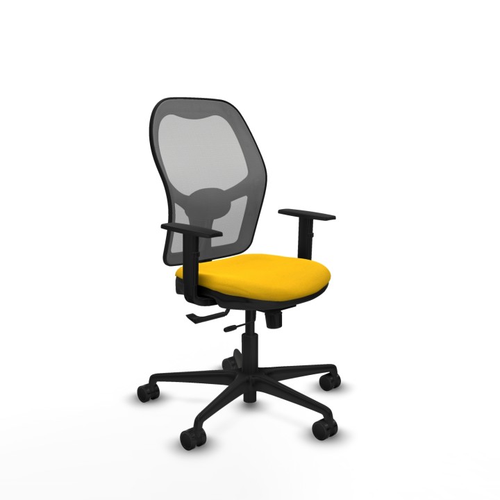 Piqueras y Crespo Jorquera traslack malla gris bali amarillo brazos 1D base nailon ruedas 65mm nailon