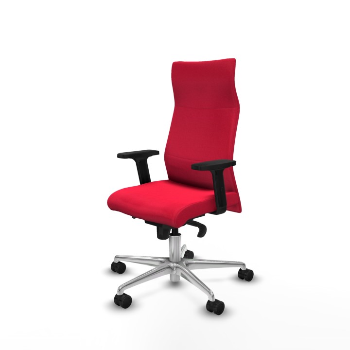 Piqueras y Crespo Albacete dirección sincro bali rojo brazos 2D base aluminio ruedas 65 nailon