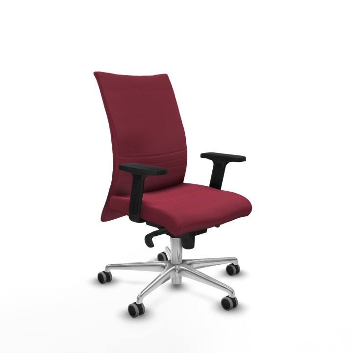 Piqueras y Crespo Albacete confidente sincro bali granate brazos 2D base aluminio ruedas 65mm engomadas