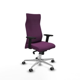 Piqueras y Crespo Albacete dirección sincro similpiel morado brazos 2D base aluminio ruedas 65 engomadas
