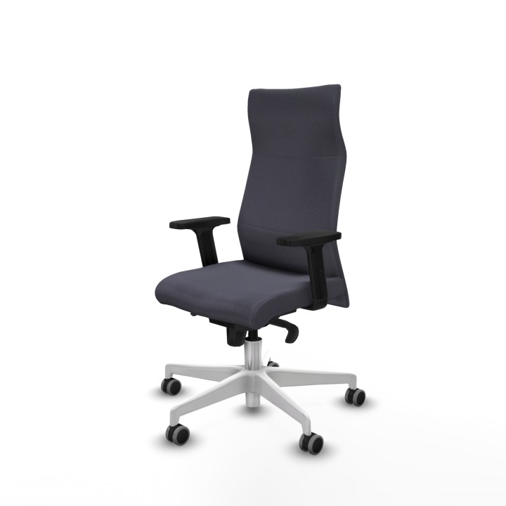 Piqueras y Crespo Albacete dirección sincro bali gris oscuro brazos 2D base blanca ruedas 65 engomadas