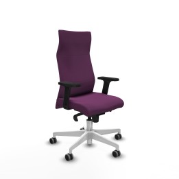 Piqueras y Crespo Albacete dirección sincro similpiel morado brazos 2D base blanca ruedas 65 engomadas