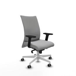 Piqueras y Crespo Albacete confidente sincro bali gris claro brazos 2D base blanca ruedas 65mm engomadas
