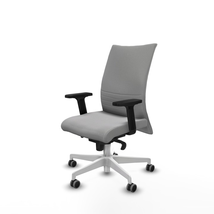 Piqueras y Crespo Albacete confidente sincro bali gris claro brazos 2D base blanca ruedas 65mm engomadas