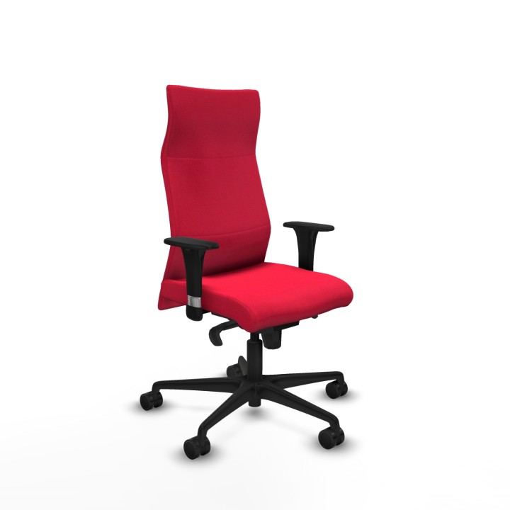 Piqueras y Crespo Albacete dirección sincro bali rojo brazos 1D cromados base nailon ruedas 65 nailon