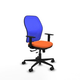 Piqueras y Crespo Jorquera traslack malla azul bali naranja brazos 1D base nailon ruedas 65mm nailon