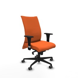 Piqueras y Crespo Albacete confidente sincro bali naranja brazos 1D base nailon ruedas 65mm engomadas