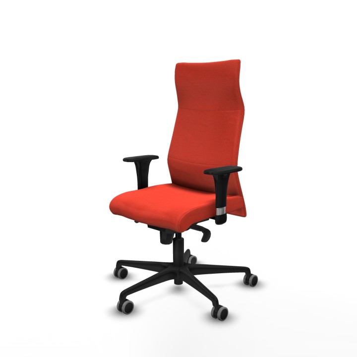 Piqueras y Crespo Albacete XL sincro bali naranja oscuro brazos 1D base nailon ruedas 65mm engomadas