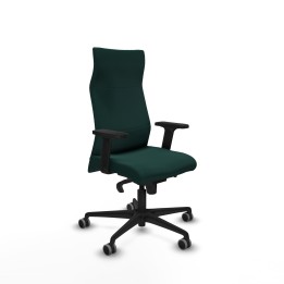 Piqueras y Crespo Albacete dirección sincro similpiel verde botella brazos 2D base nailon ruedas 65 engomadas
