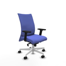 Piqueras y Crespo Albacete confidente sincro bali azul claro brazos 2D base blanca ruedas 65 mm nailon