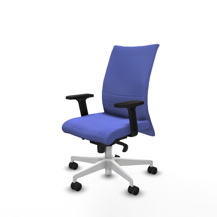 Piqueras y Crespo Albacete confidente sincro bali azul claro brazos 2D base blanca ruedas 65 mm nailon