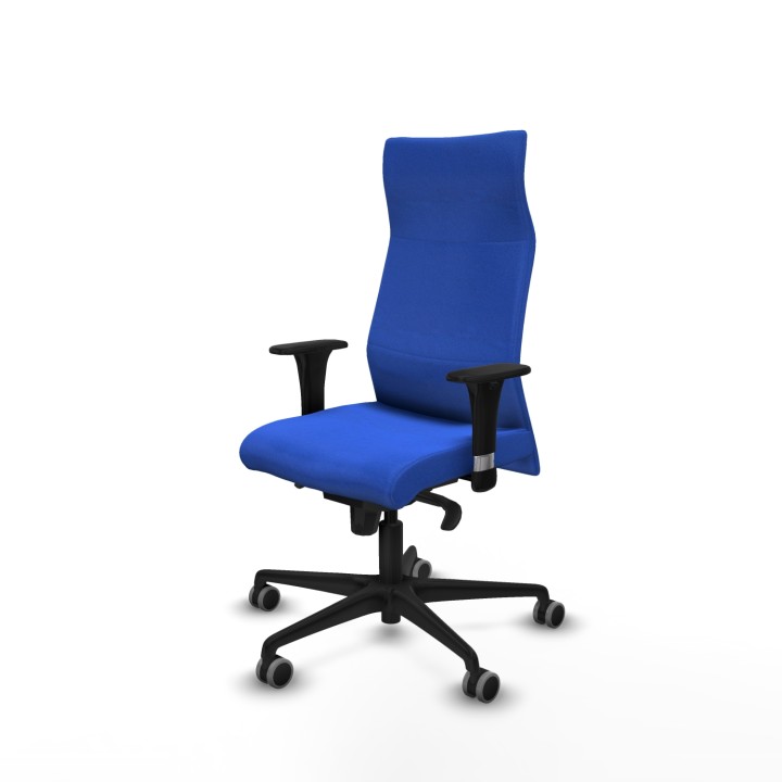 Piqueras y Crespo Albacete dirección sincro bali azul brazos 1D cromados base nailon ruedas 65 engomadas