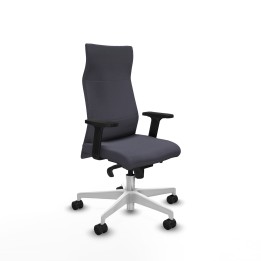 Piqueras y Crespo Albacete dirección sincro bali gris oscuro brazos 2D base blanca ruedas 65 nailon
