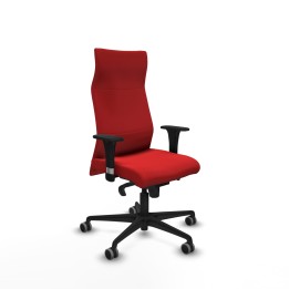 Piqueras y Crespo Albacete XL sincro similpiel rojo brazos 1D base nailon ruedas 65mm engomadas