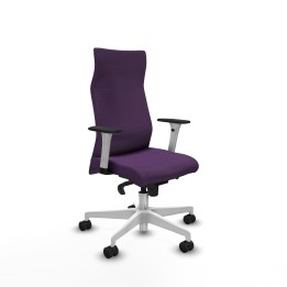 Piqueras y Crespo Albacete dirección sincro bali morado brazos 1D blancos base blanca ruedas 65 nailon