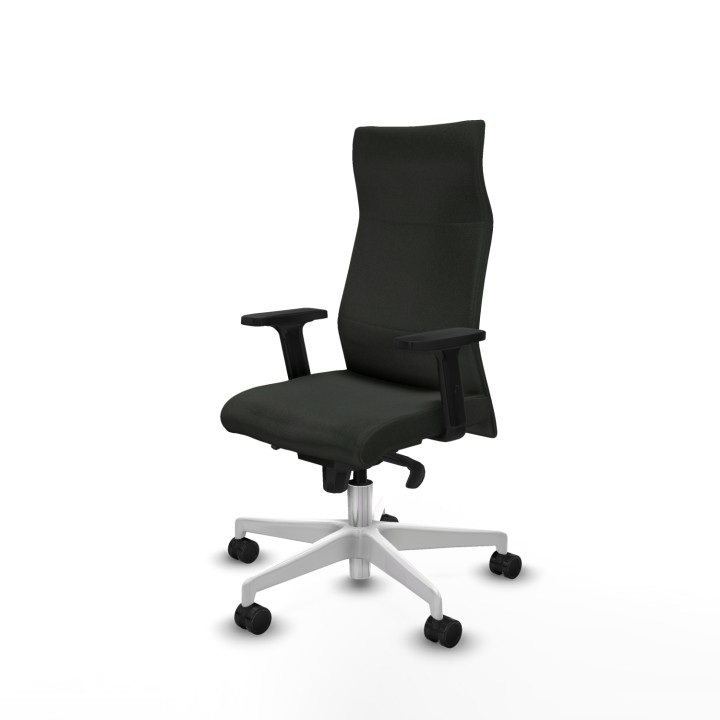 Piqueras y Crespo Albacete dirección sincro bali negro brazos 2D base blanca ruedas 65 nailon