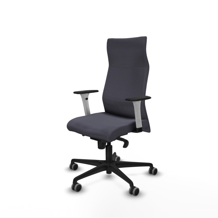 Piqueras y Crespo Albacete dirección sincro bali gris oscuro brazos 1D blancos base nailon ruedas 65 engomadas