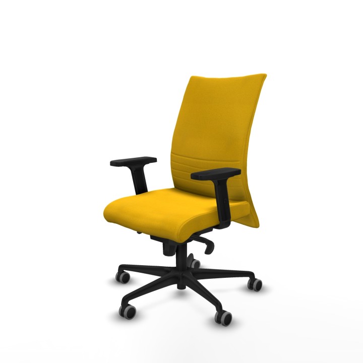 Piqueras y Crespo Albacete confidente sincro bali amarillo brazos 2D base nailon ruedas 65mm engomadas