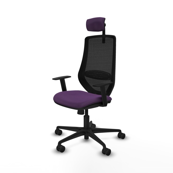 Piqueras y Crespo Mardos sincro bali morado brazos 1D base nailon ruedas 65mm nailon cabecero 2D