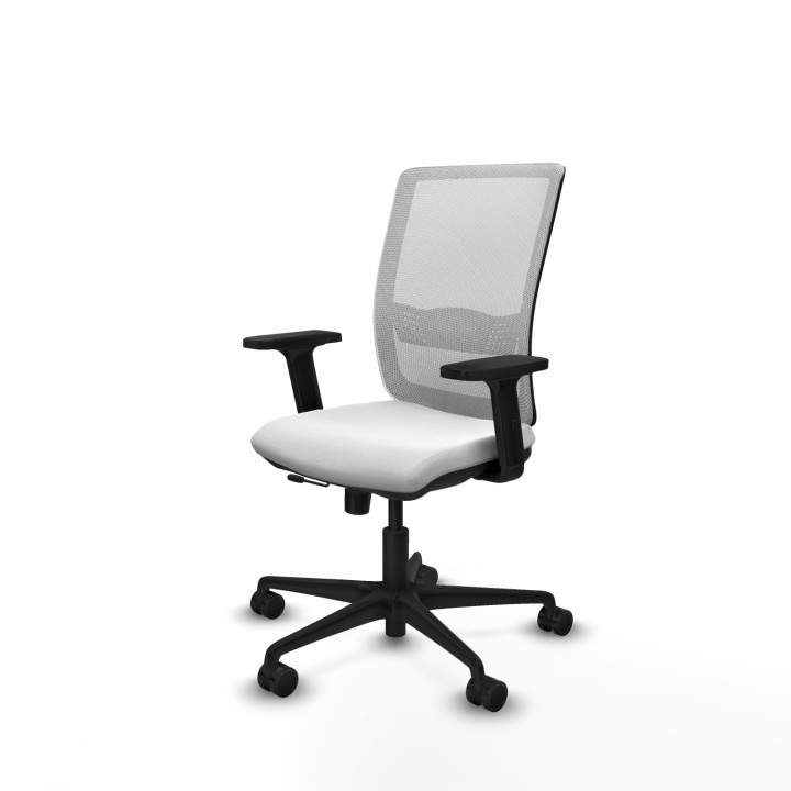 Piqueras y Crespo Haches traslack malla blanca bali blanco brazos 2D base nailon ruedas 65mm nailon