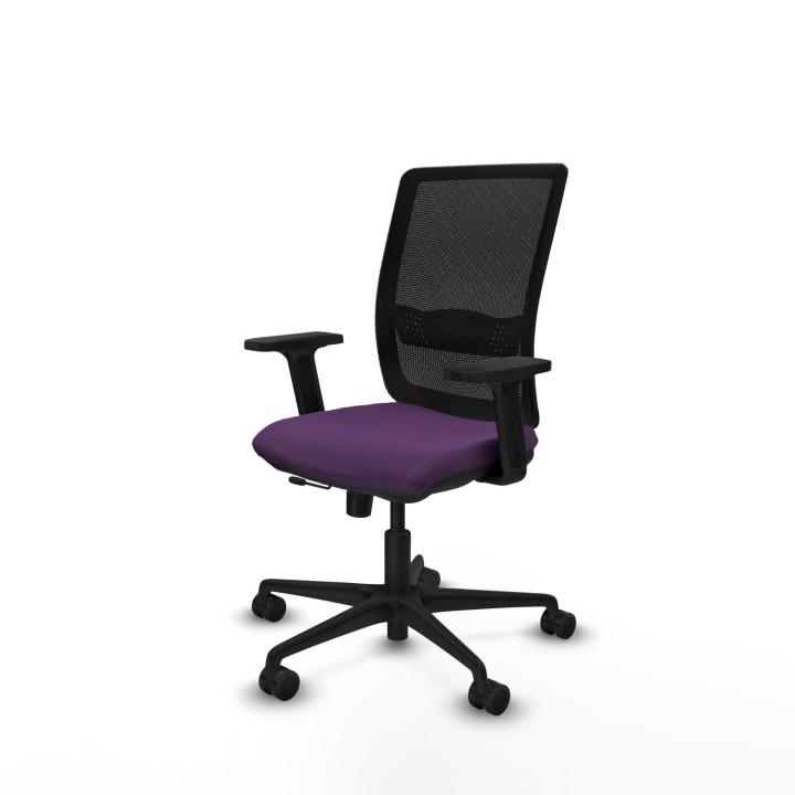 Piqueras y Crespo Haches traslack malla negra bali morado brazos 2D base nailon ruedas 65mm nailon