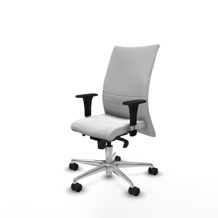 Piqueras y Crespo Albacete confidente XL sincro bali blanco brazos 1D cromados base aluminio ruedas 65 mm nailon
