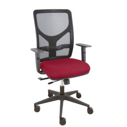 Piqueras y Crespo Silla Motilla traslack malla negra asiento bali granate brazo regulable