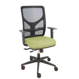 Piqueras y Crespo Silla Motilla traslack malla negra asiento bali verde oliva brazo regulable