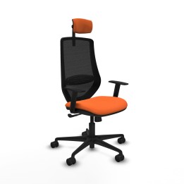 Piqueras y Crespo Mardos sincro bali naranja brazos 1D base nailon ruedas 65mm nailon cabecero 2D