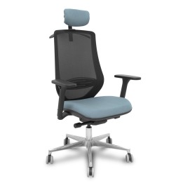 Piqueras y Crespo Silla Mardos traslack malla negra bali gris brazo 3D cabecero perchero base alum ruedas engomadas