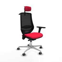 Piqueras y Crespo Mardos traslack bali rojo brazos 3D base aluminio ruedas 65mm engomadas cabecero 2D perchero