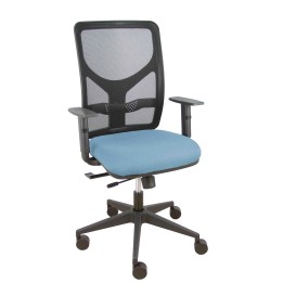 Piqueras y Crespo Silla Motilla traslack malla negra asiento bali azul cielo brazo regulable