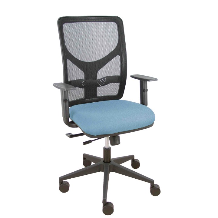 Piqueras y Crespo Silla Motilla traslack malla negra asiento bali azul cielo brazo regulable