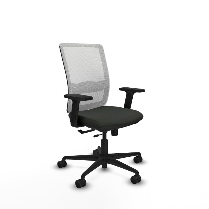 Piqueras y Crespo Haches traslack malla blanca bali negro brazos 2D base nailon ruedas 65mm nailon