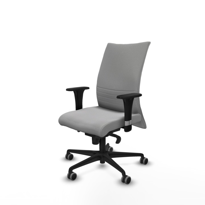 Piqueras y Crespo Albacete confidente sincro bali gris claro brazos 1D base nailon ruedas 65mm engomadas