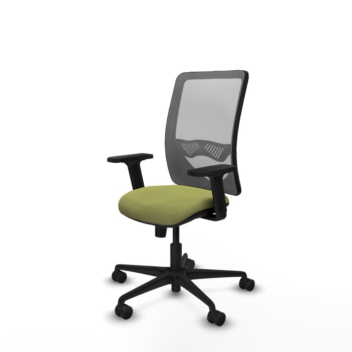 Piqueras y Crespo Zulema sincro malla gris bali verde oliva brazos 2D base nailon ruedas 65mm nailon